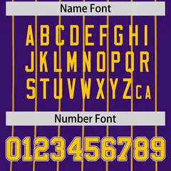 Purple Yellow Striped Reversible Baseball Jersey 7