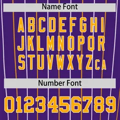 Purple Yellow White Bi-Color Striped Baseball Jersey 4