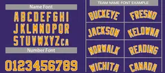 Purple Yellow-White Bull Classic Curved Basketball Jersey 4