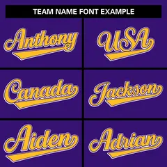 Purple Yellow-White Color Block Varsity Full-Snap Baseball Jacket 5
