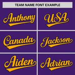Purple Yellow-White Raglan Sleeves V-Neck Hockey Jersey 3