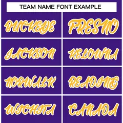 Purple Yellow White Raglan Varsity Full-Snap Letterman Jacket 5