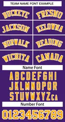 Purple Yellow-White Sleeveless Striped Baseball Jersey 5