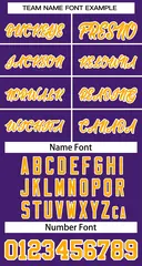Purple Yellow-White Sleeveless Striped Baseball Jersey 5