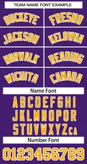 Purple Yellow-White Sleeveless Striped Baseball Jersey 5