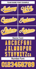 Purple Yellow-White Sleeveless Striped Baseball Jersey 5