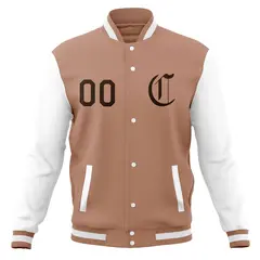 Raglan Sleeves Full-Snap Varsity Letterman Baseball Jacket 29