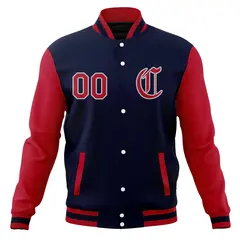 Raglan Sleeves Full-Snap Varsity Letterman Baseball Jacket 21