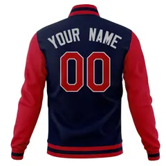 Raglan Sleeves Full-Snap Varsity Letterman Baseball Jacket 22
