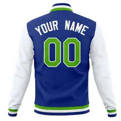 Raglan Sleeves Full-Snap Varsity Letterman Baseball Jacket 30