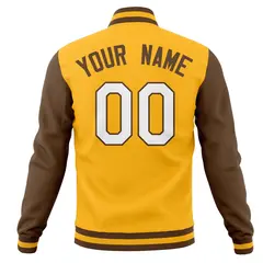 Raglan Sleeves Full-Snap Varsity Letterman Baseball Jacket 70