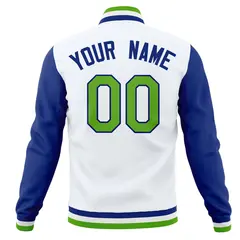 Raglan Sleeves Full-Snap Varsity Letterman Baseball Jacket 78