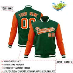 Raglan Sleeves Varsity Baseball Jacket 11