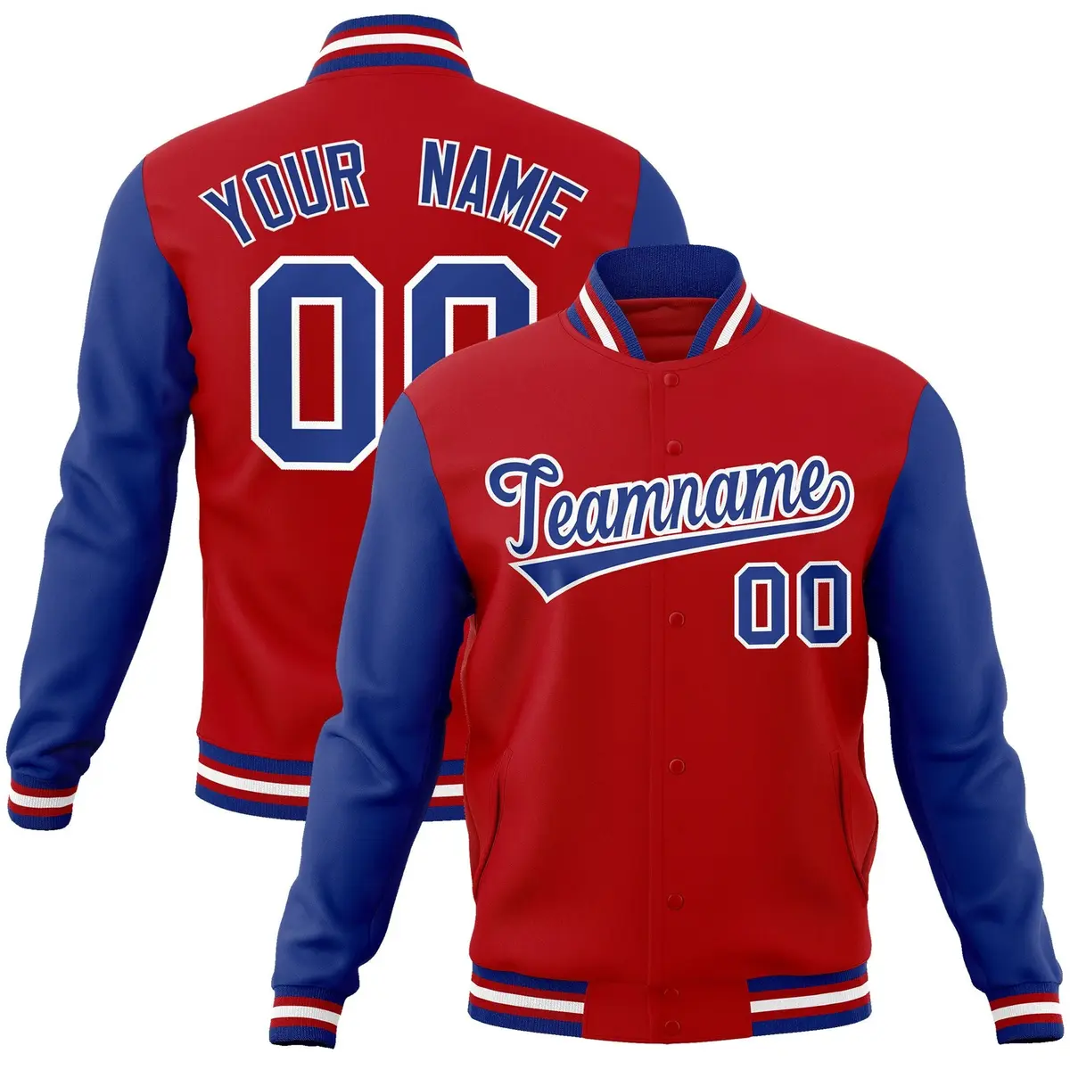 Raglan Sleeves Varsity Letterman Baseball Jacket