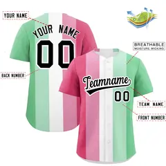 Rainbow Abrosexual Pride Month Color Block Baseball Jersey 2