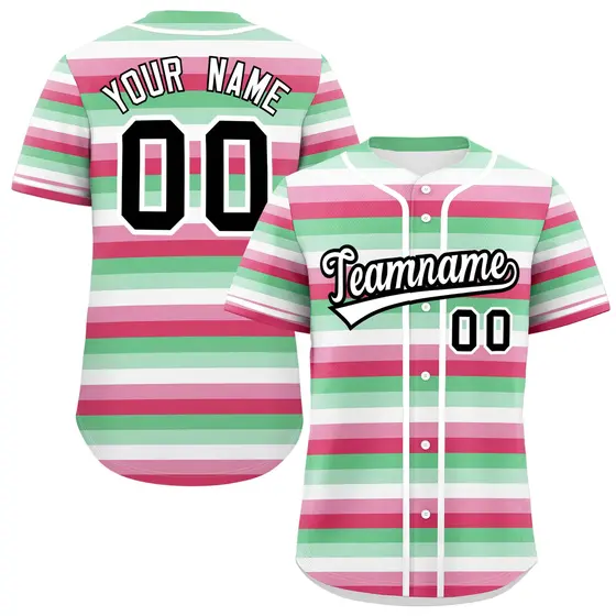 Rainbow Abrosexual Pride Month Color Block Baseball Jersey