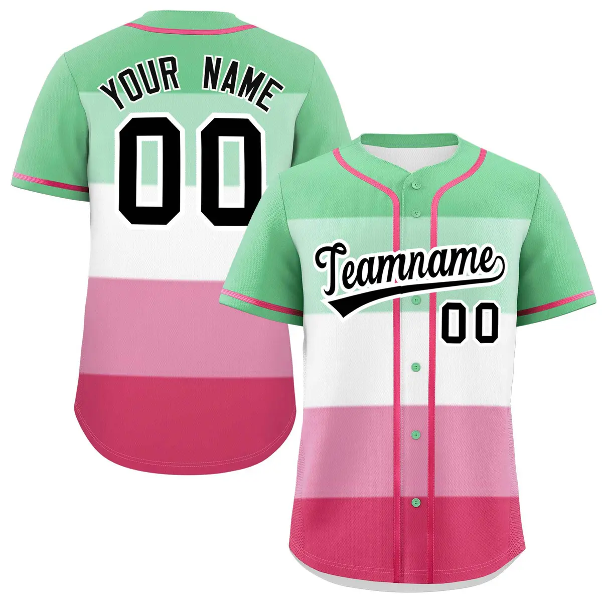 Rainbow Abrosexual Pride Month Color Block Baseball Jersey