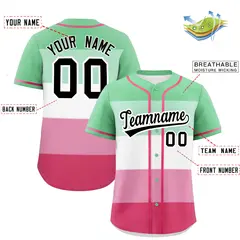 Rainbow Abrosexual Pride Month Color Block Baseball Jersey 2