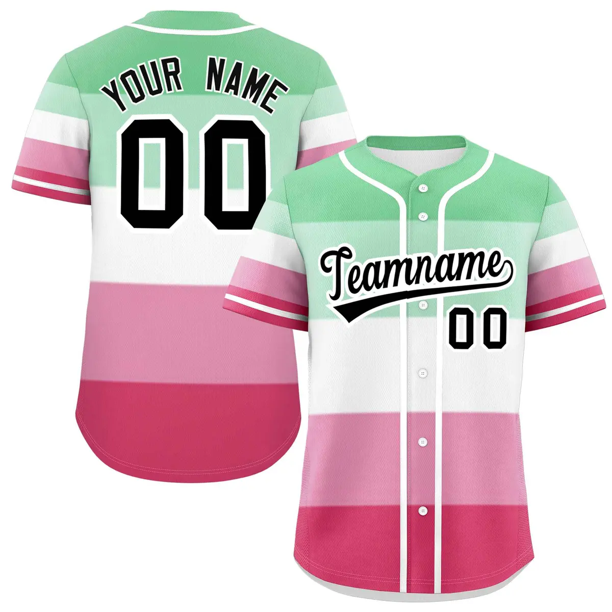Rainbow Abrosexual Pride Month Color Block Baseball Jersey