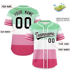 Rainbow Abrosexual Pride Month Color Block Baseball Jersey 2