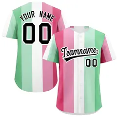 Rainbow Abrosexual Pride Month Color Block Baseball Jersey