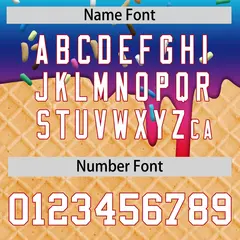 Rainbow White Ice Cream Pattern V-Neck Hockey Jersey 4