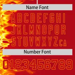Red 3D Flame Authentic Baseball Jersey 4