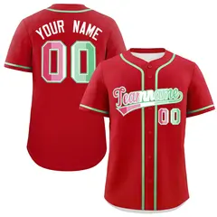 Red Abrosexual Pride Month Classic Authentic Baseball Jersey