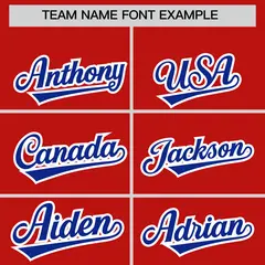 Red American Flag Eagle Baseball Jersey 3