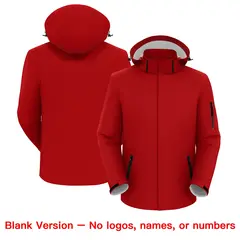 Red American Flag Independence Day Waterproof Jacket 6