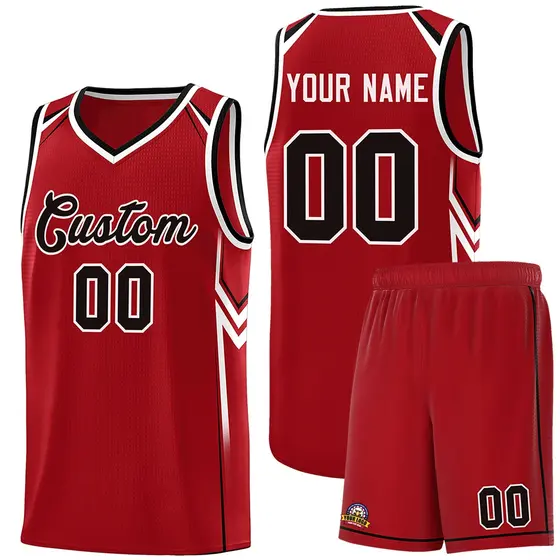 Red Arrow Graffiti Pattern Basketball Jersey