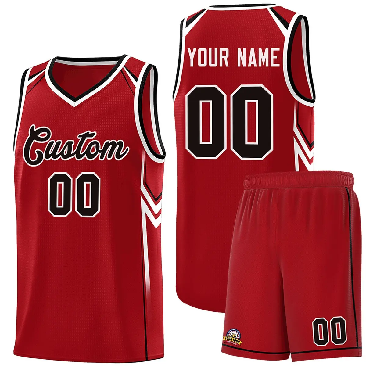 Red Arrow Graffiti Pattern Basketball Jersey