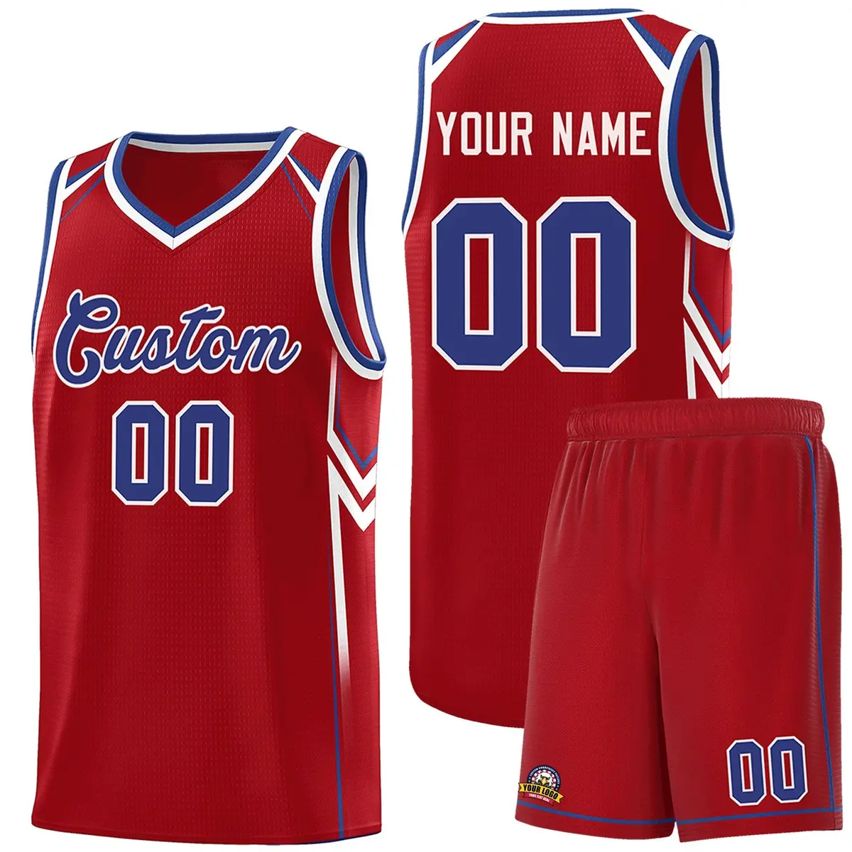 Red Arrow Graffiti Pattern Basketball Jersey