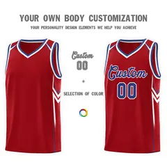 Red Arrow Graffiti Pattern Basketball Jersey 3