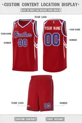 Red Arrow Graffiti Pattern Basketball Jersey 5