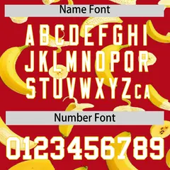 Red Banana Graffiti Pattern Fashion Baseball Jersey 3