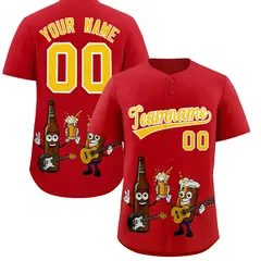 Red Beer Day Parties Baseball Jersey