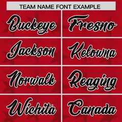 Red Black All Star Graffiti Pattern Football Jersey 3