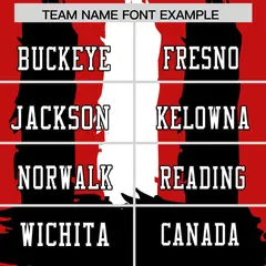 Red Black and White Graffiti Flag Football Jersey 3