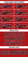 Red Black Arizona City Nightscape Authentic Baseball Jersey 3
