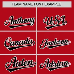 Red Black Classic Authentic Baseball Jersey 3