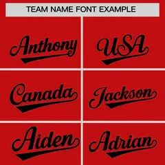 Red Black Classic Authentic Baseball Jersey 3