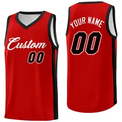 Red Black Classic Basketball Jersey