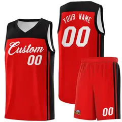 Red Black Classic Team Sports Basketball Jersey