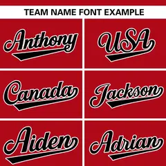 Red Black Flame Graffiti Authentic Baseball Jersey 3