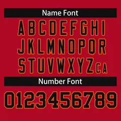 Red Black Full Button Classic Baseball Jersey 4