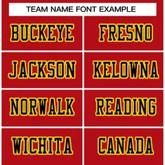 Red Black-Gold Classic Authentic Football Jersey 3