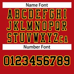 Red Black-Gold Classic Authentic Football Jersey 4