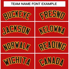Red Black-Gold Classic Hockey Jersey 3