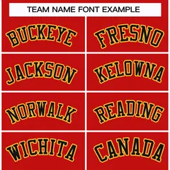 Red Black-Gold Classic Hockey Jersey 3